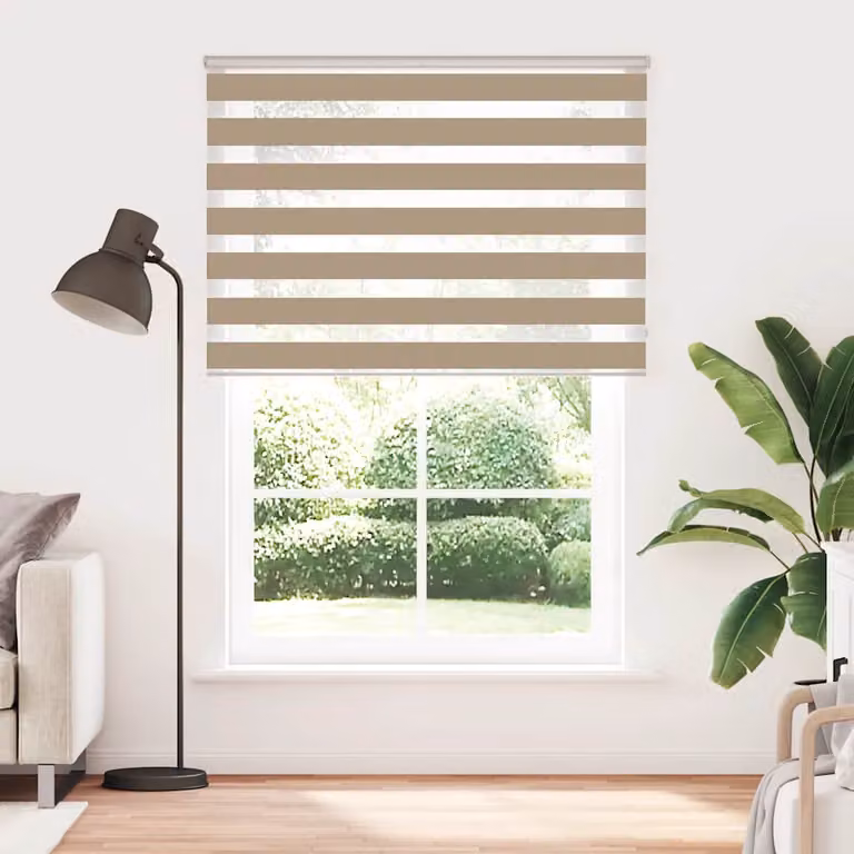 vidaXL Tenda a Rullo Zebra Larghezza Tessuto 150,9 cm Poliestere