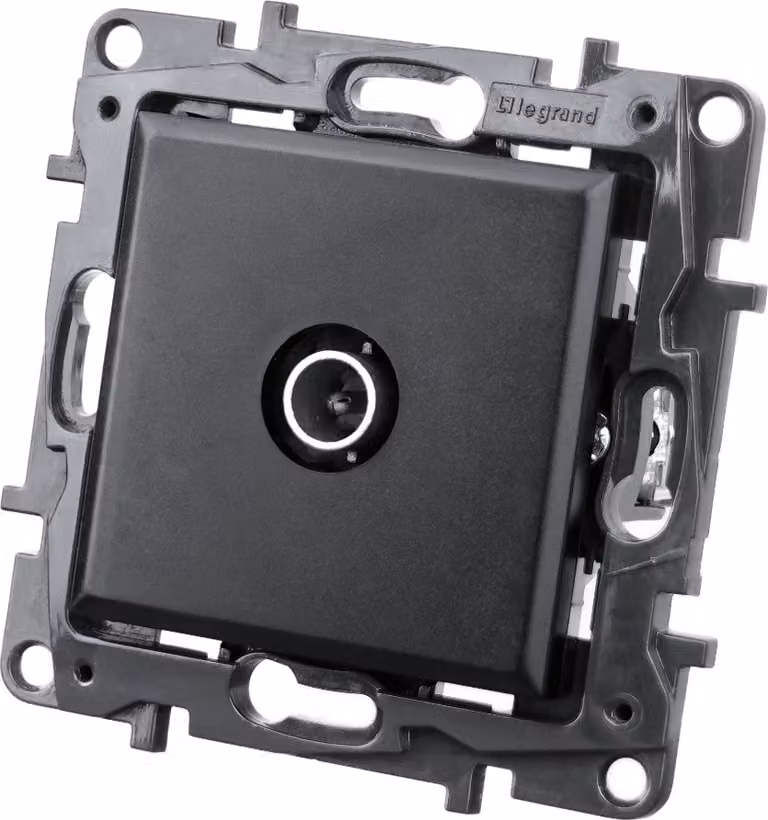 Presa TV maschio nero 1,5 dB Niloe Step