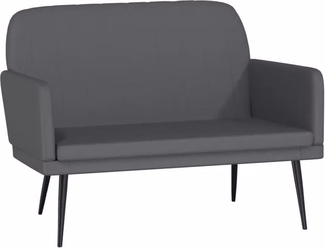 Panca moderna in similpelle grigia con braccioli DESIGN IN L: 107 cm, P: 80 cm, H: 81 cm CFW6417401 – 1
