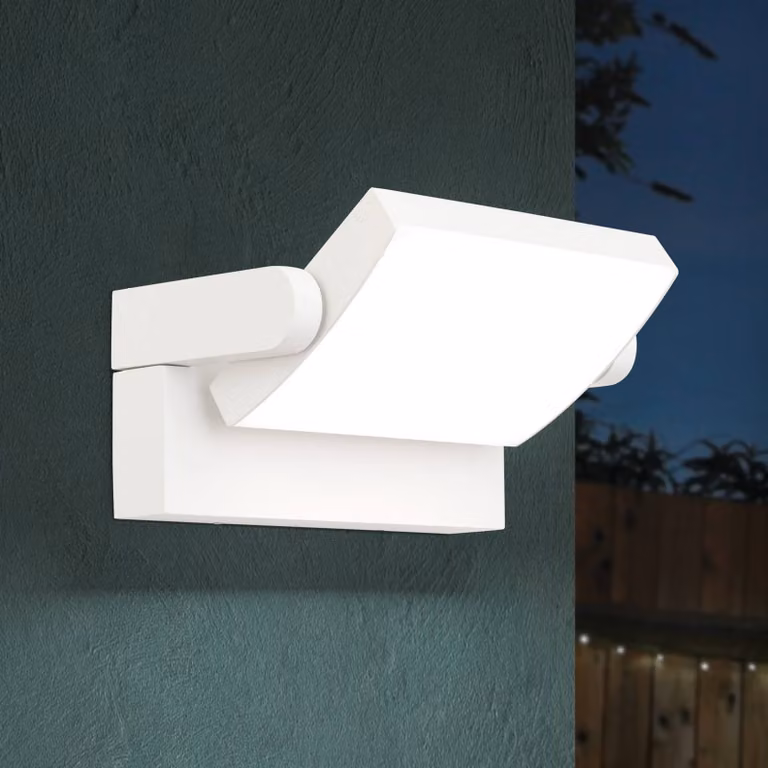 ORION Applique da esterni a LED Ginger, Bianco / Opale, Alluminio, Moderno, Applique LED da esterni