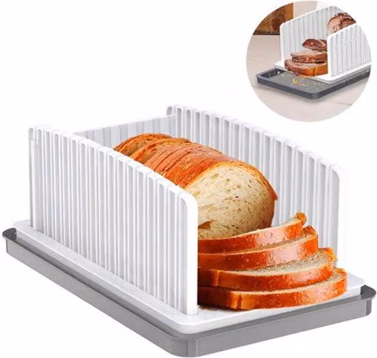 Tagliacircoli manuale 2 in 1 con contenitore raccogli briciole, bianco