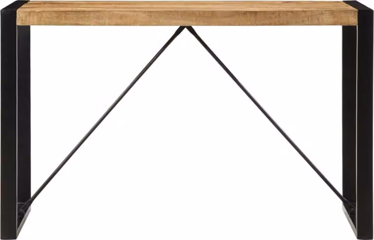 vidaXL Tavolo da pranzo 120x55x76 cm Legno di mango grezzo