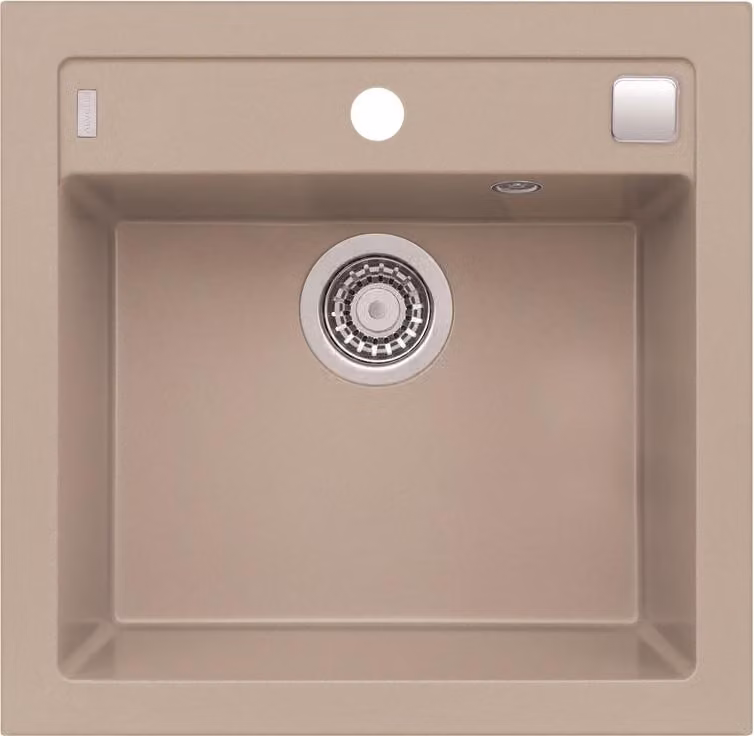 Lavello da cucina Alveus Formic 20 A55 da incasso, 520x510 mm, profondità 200 mm, materiale composito, beige melange