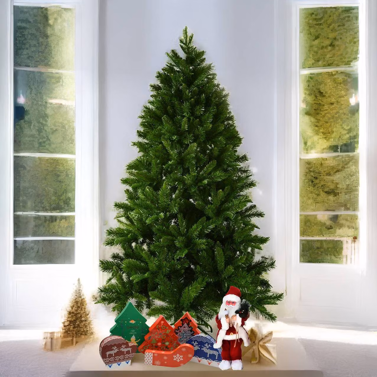 Albero di Natale artificiale verde misto PE/PVC
