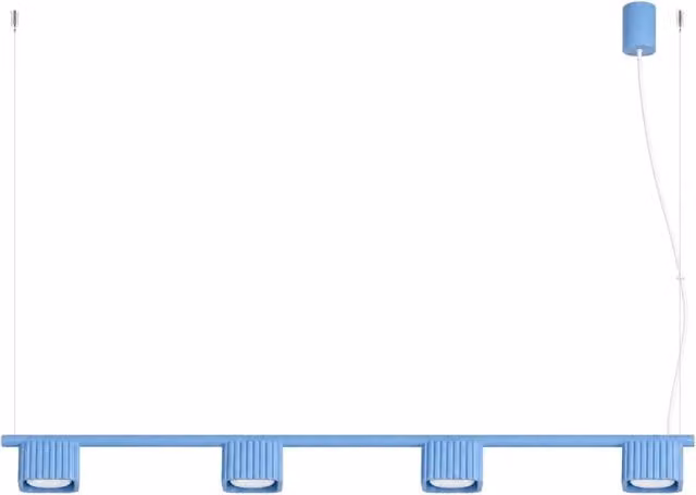 Lampadario RIFF 4 azzurro Gx53