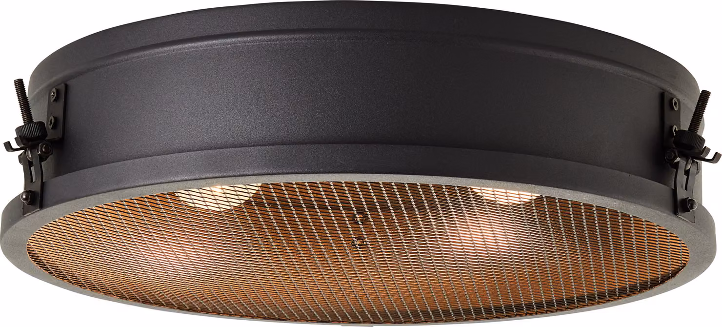 Plafoniera Zois in corindone nero diametro 41 cm