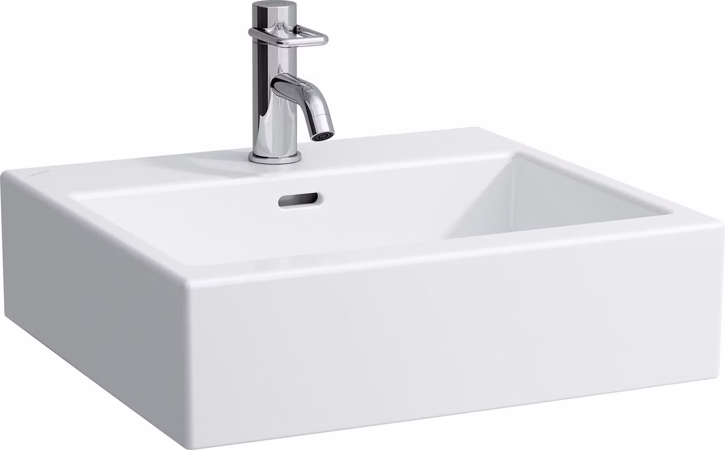 LAUFEN Living City lavabo, sans trou pour robinetterie, avec trop-plein, 50x46 cm, blanc, H8174310001091, H8174310001091