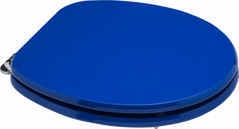 Sedile con copri wc universale blu electrico in mdf
