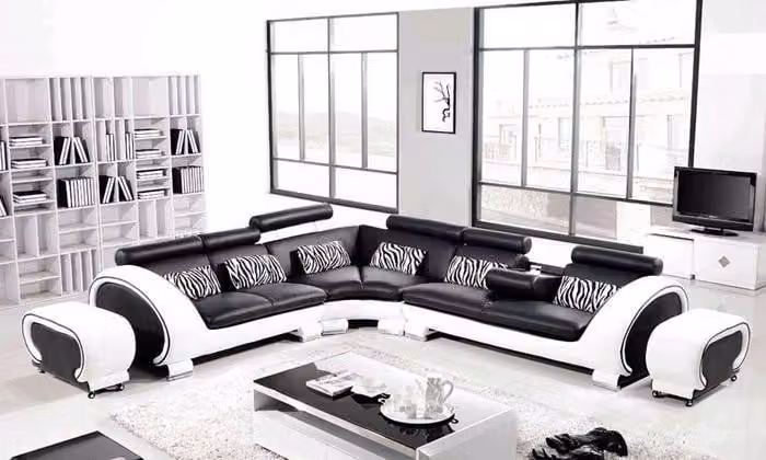 Eckcouch Eckgarnitur L-Form Sofa Ecksofa Polster Wohnlandschaft Garnitur Couch