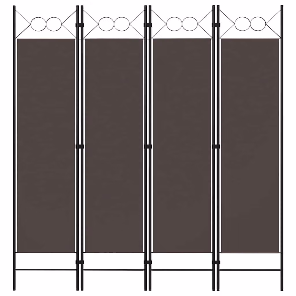 vidaXL Paravento Decorativo Moderno con Design Geometrico Marrone L 180 cm x H 160 cm