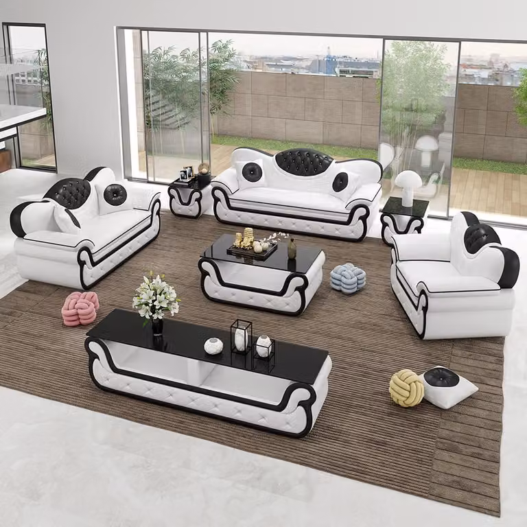 Sofagarnitur 3+1+1 Sitzer Sofas Couch Polster Garnitur Moderne Couchen