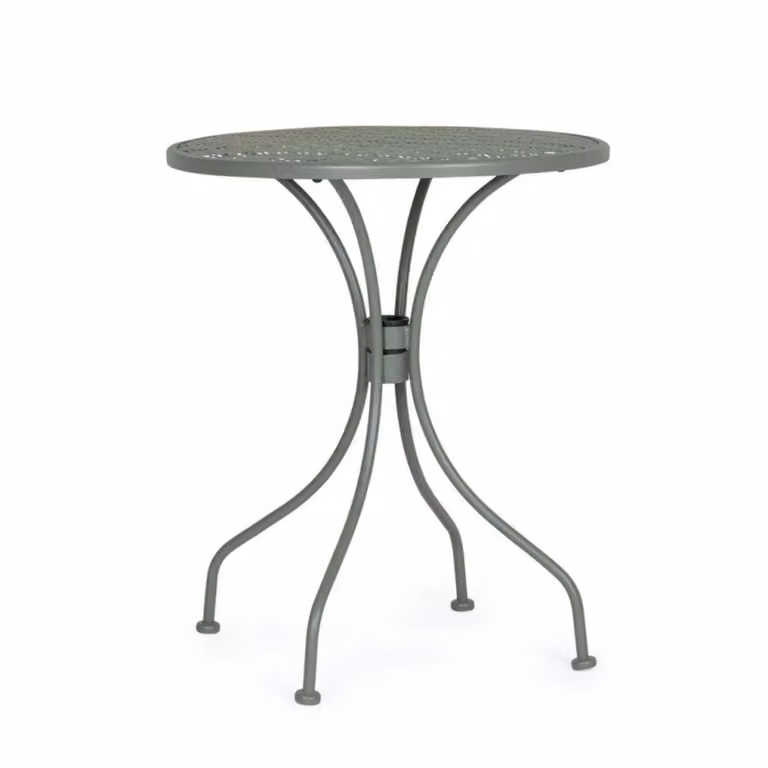 Tavolo LIZETTE in acciaio verde Ø60 cm