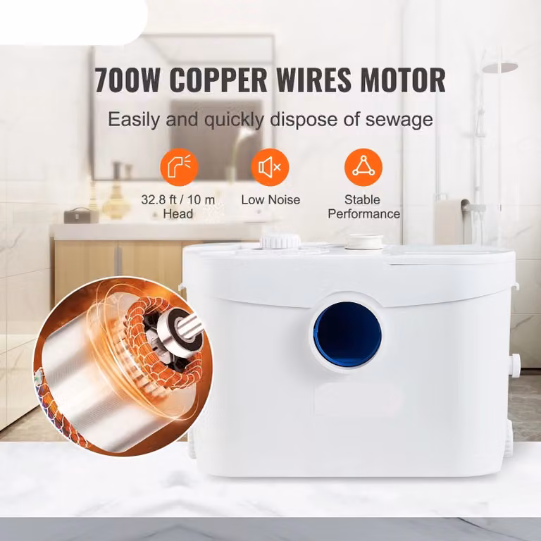 Tritarifiuti - Pompa per acqua - Pompa per acque reflue - 700W - Capacità: 9600 L/h - Altezza di sollevamento: 10 metri