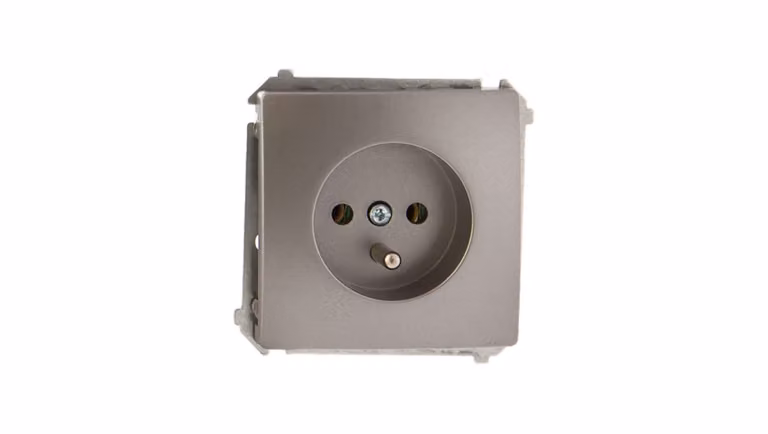 Simon Basic Presa singola c/u 16A IP20 acciaio inox BMGZ1.01/21