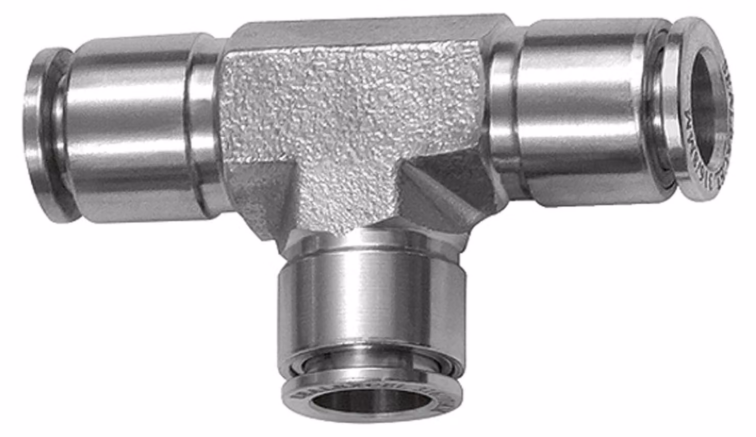 Raccordo a T Riegler, per tubo esterno Ø 14, acciaio inox 1.4404