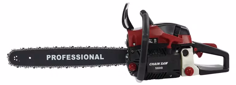 Motosega a benzina - Modello 5800 - Motore a due tempi - Lame da 51 cm - 10.000 giri/min - Monocilindrica - Avviamento a strappo automatico - Colore: rosso