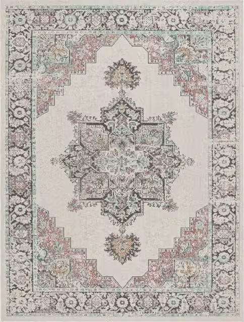 Tappeto orientale Torino per interni ed esterni beige multicolore L: 60 cm x P: 100 cm