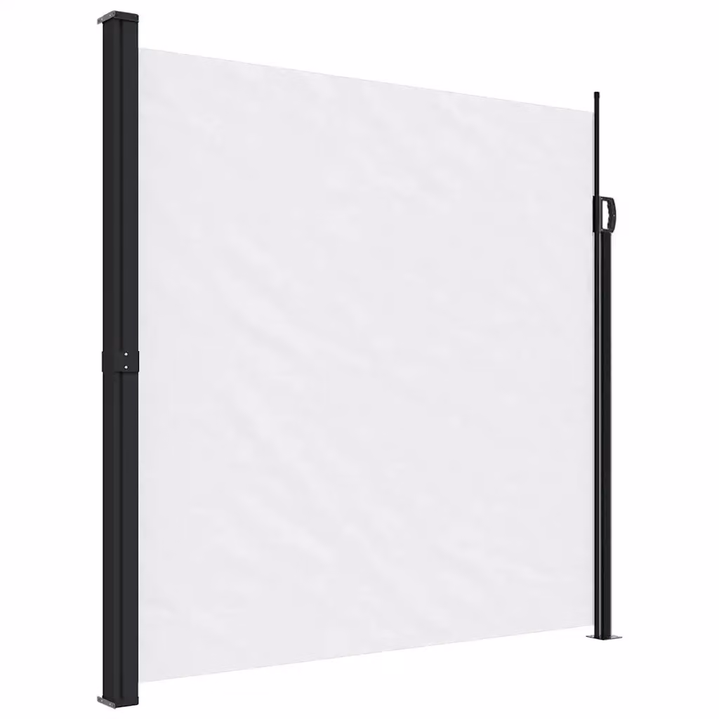 Tenda da sole laterale retrattile DESIGN IN per balcone e giardino in poliestere bianco L: 500 cm, H: 200 cm – 2