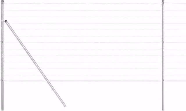 Recinzione da Giardino DESIGN IN in Acciaio e PVC Rivestito Argento, L: 25 m, H: 1,2 m – 1