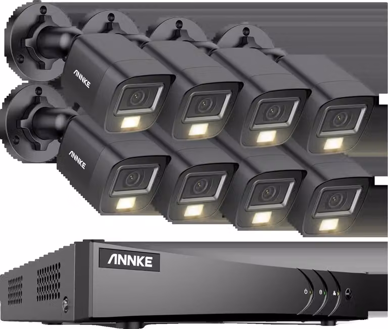 Sistema di telecamere di sorveglianza, risoluzione 5MP, design resistente alle intemperie, kit 8CH DVR 8pcs, 1T