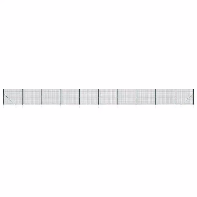 Recinzione da Giardino | Recinzione Metallica con Picchetti Ancoraggio Verde 1,4x25 m