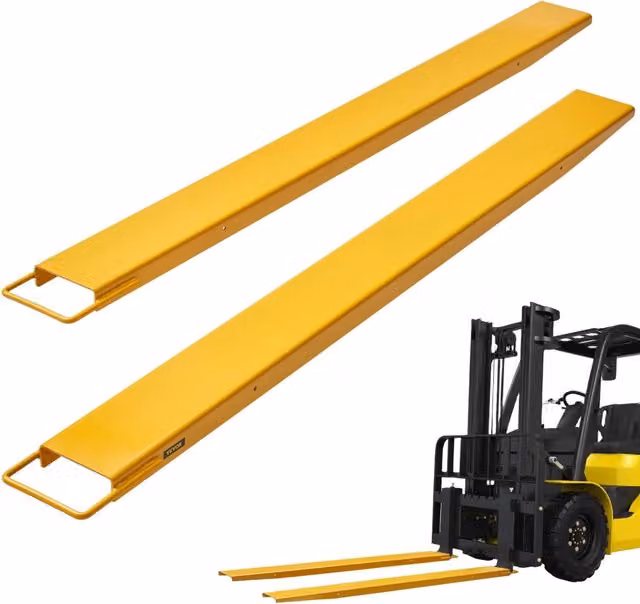 Coppia forche per pallet HX-3 in acciaio al carbonio, lunghezza 1820 mm, compatibili 127 mm, per trattori e minipala, robuste e facili da montare
