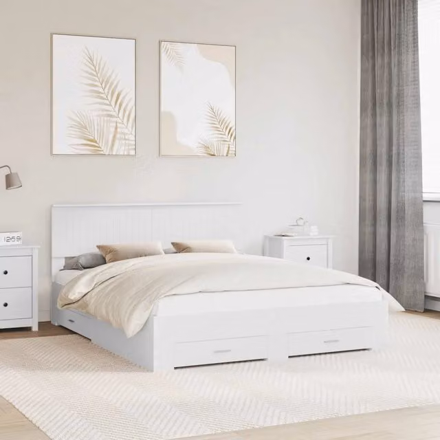 Struttura del letto Bianco 160 x 200 cm Legno ingegnerizzato 3410870