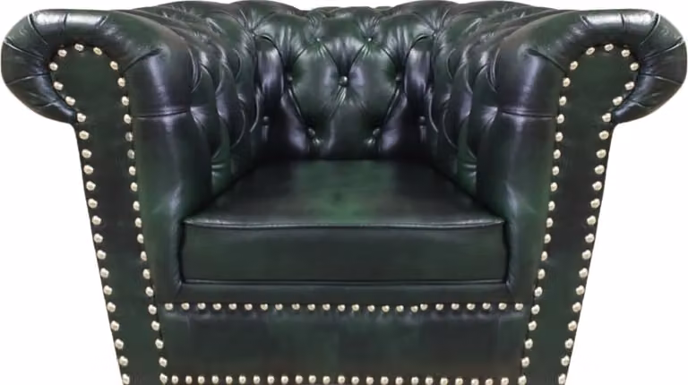 Leder Sessel Polstermöbel Wohnzimmer Couch Chesterfield Sitz Modern