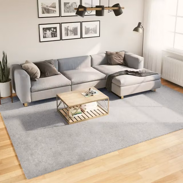 Tappeto Moderno vidaXL Grigio Lavabile e Antiscivolo L: 340 cm, P: 240 cm