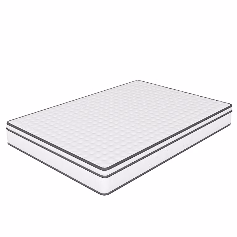 Materasso INONEFT, dimensioni 140x200 cm, altezza 25 cm, rigidità H2, materasso a molle insacchettate a 7 zone, con strato di schiuma confortevole, materasso ortopedico ed ergonomico