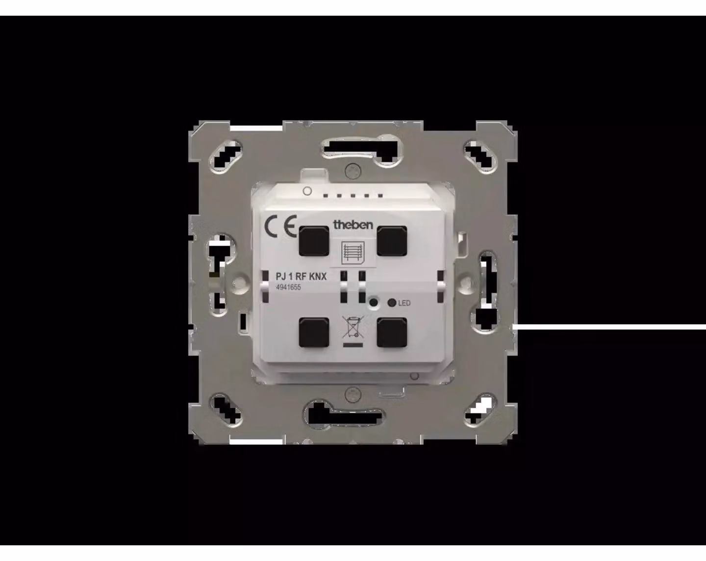 Pulsante radio di Theben a 2/4 ingressi con attuatore di commutazione KNX PJ 1 RF