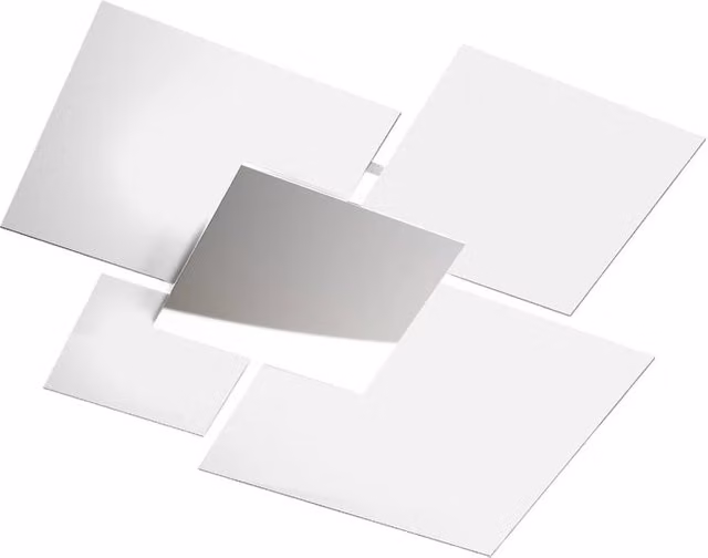 Lampada da soffitto moderna 1088/90-BI Vetri Bianchi 4xE27