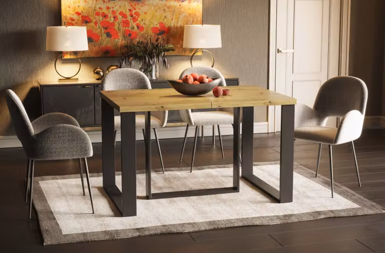 Endo-Möbel tavolo da pranzo allungabile Borys Max 130cm - 330cm tavolo da pranzo in metallo con base a slitta (rovere Artisan)