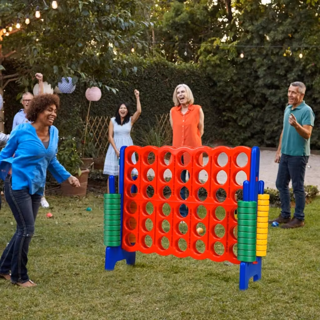 Costway Gioco Forza 4 Gigante per Bambini e Adulti, Blu, L/P/H: 120 x 42 x 104 cm – 2