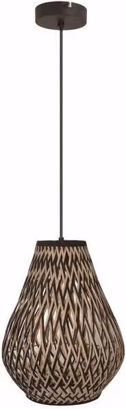 Lampada a sospensione Carmina nera 1xE27x40W in metallo, dimensioni: 120x30x30 cm, IP20, Reality