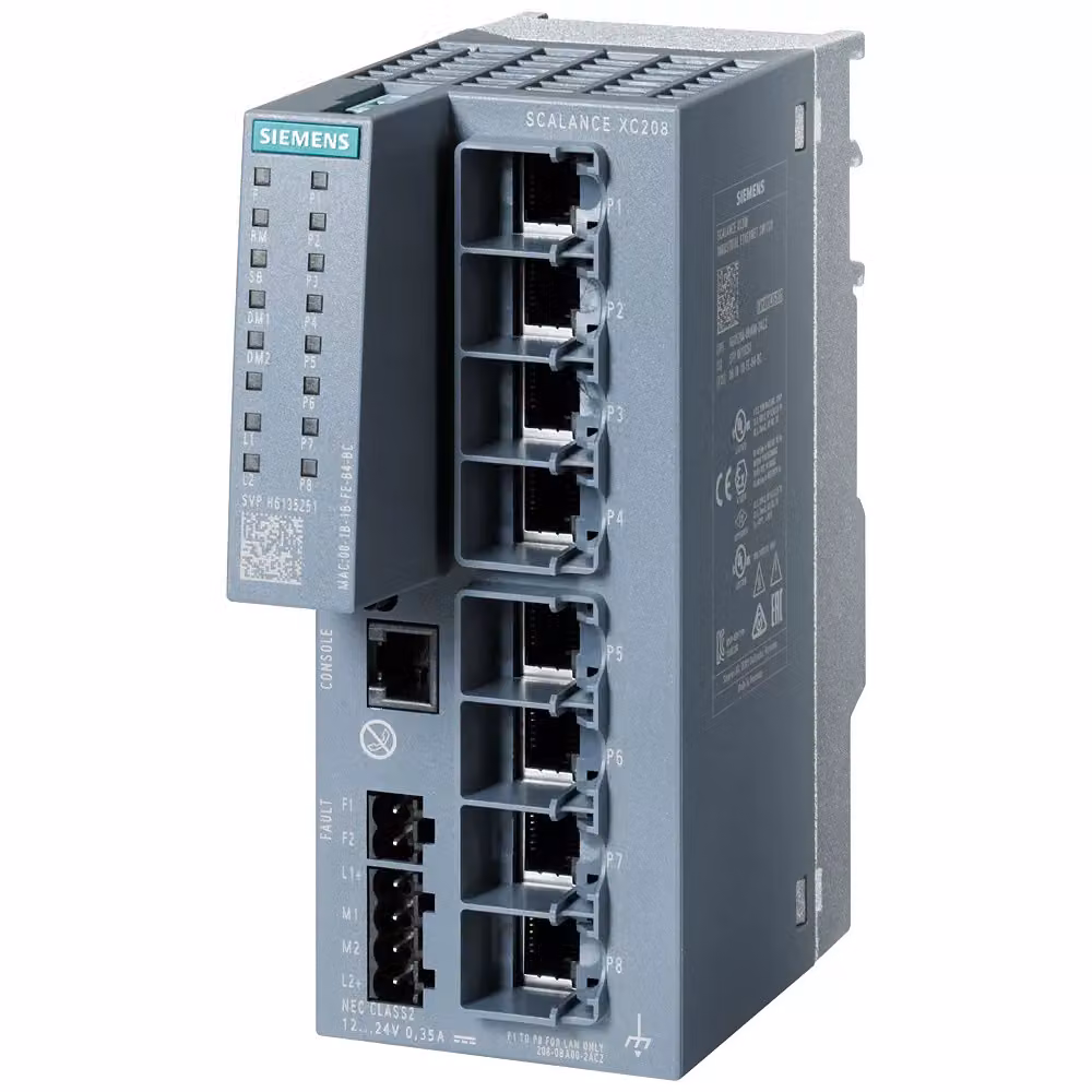 Siemens SIPLUS NET SCALANCE XC208, switch di livello 2 gestito, 8 porte RJ45 6AG12080BA007AC2