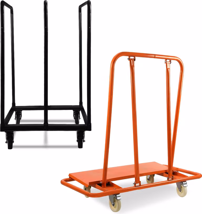 Carrello per pannelli Jayseuw Carrello di trasporto per pannelli, porte e finestre fino a 1000 kg Arancione