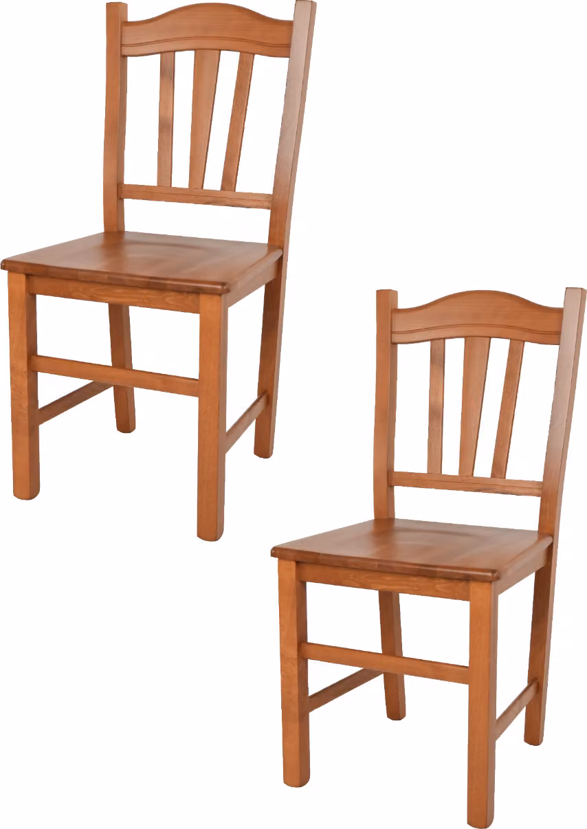 t m c s Tommychairs - Set di 2 sedie SILVANA per cucina e sala da pranzo, struttura robusta in legno di faggio, laccata nel colore ciliegio e seduta in legno