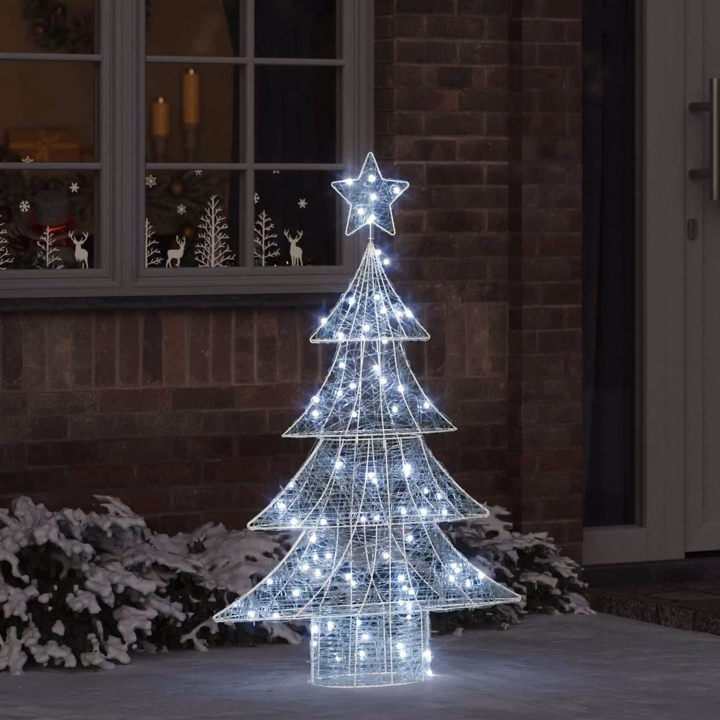 Maison Exclusive - Albero di Natale con 100 luci a LED, luce bianca fredda, 120 cm, in acrilico