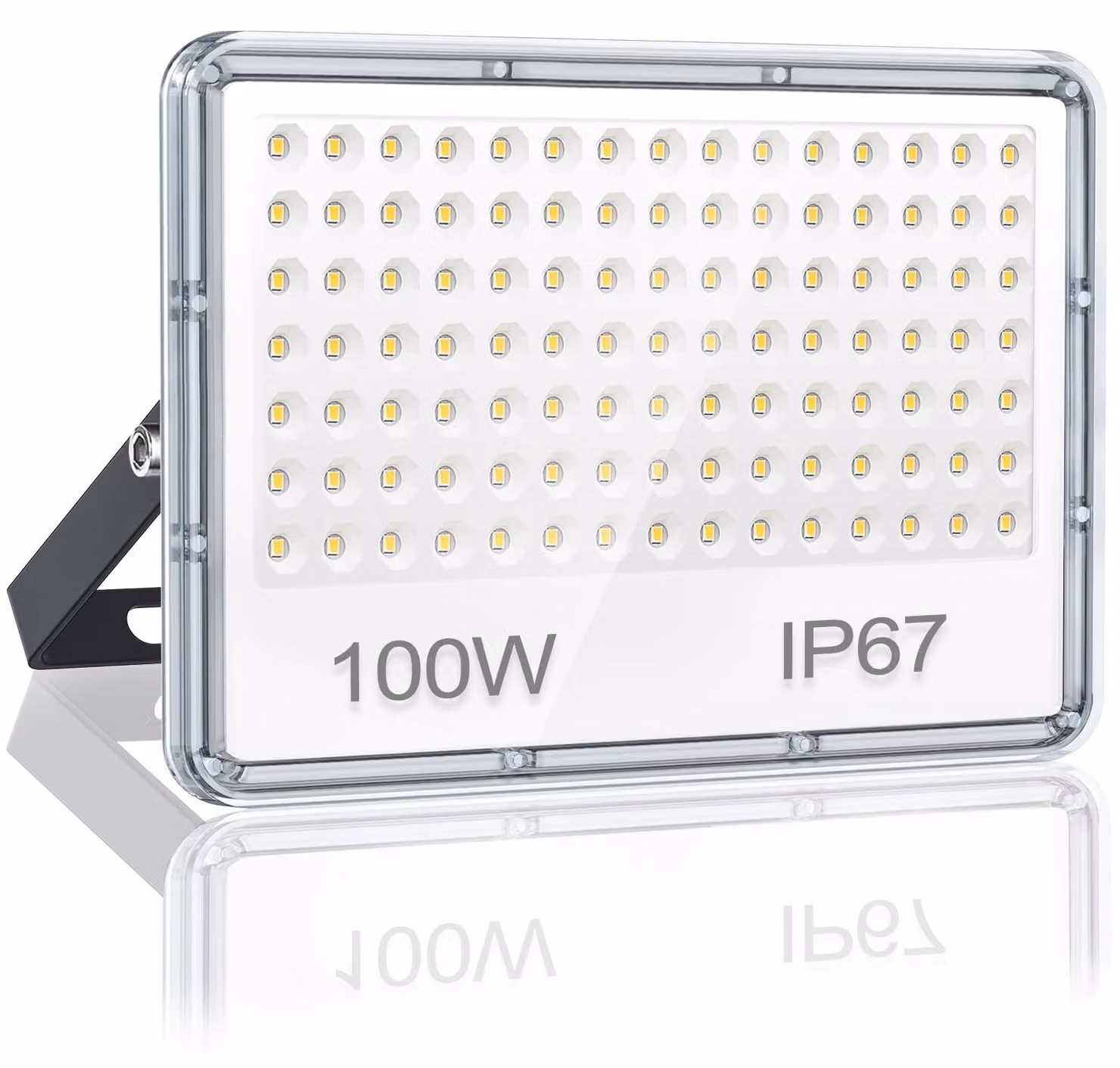 Faretto LED da esterno, 100W, 10000 lumen, grado di protezione IP67, 6500 K, alluminio, colore nero