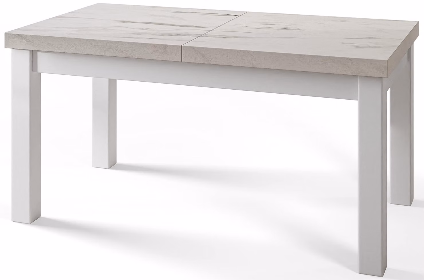 Tavolo Rettangolare per Sala da Pranzo Classico, Allungabile, Dimensioni: 120-160 cm, Marmur