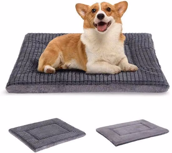 Cuccia ortopedica per cani, cuscino lavabile, grigio, 76x50 cm