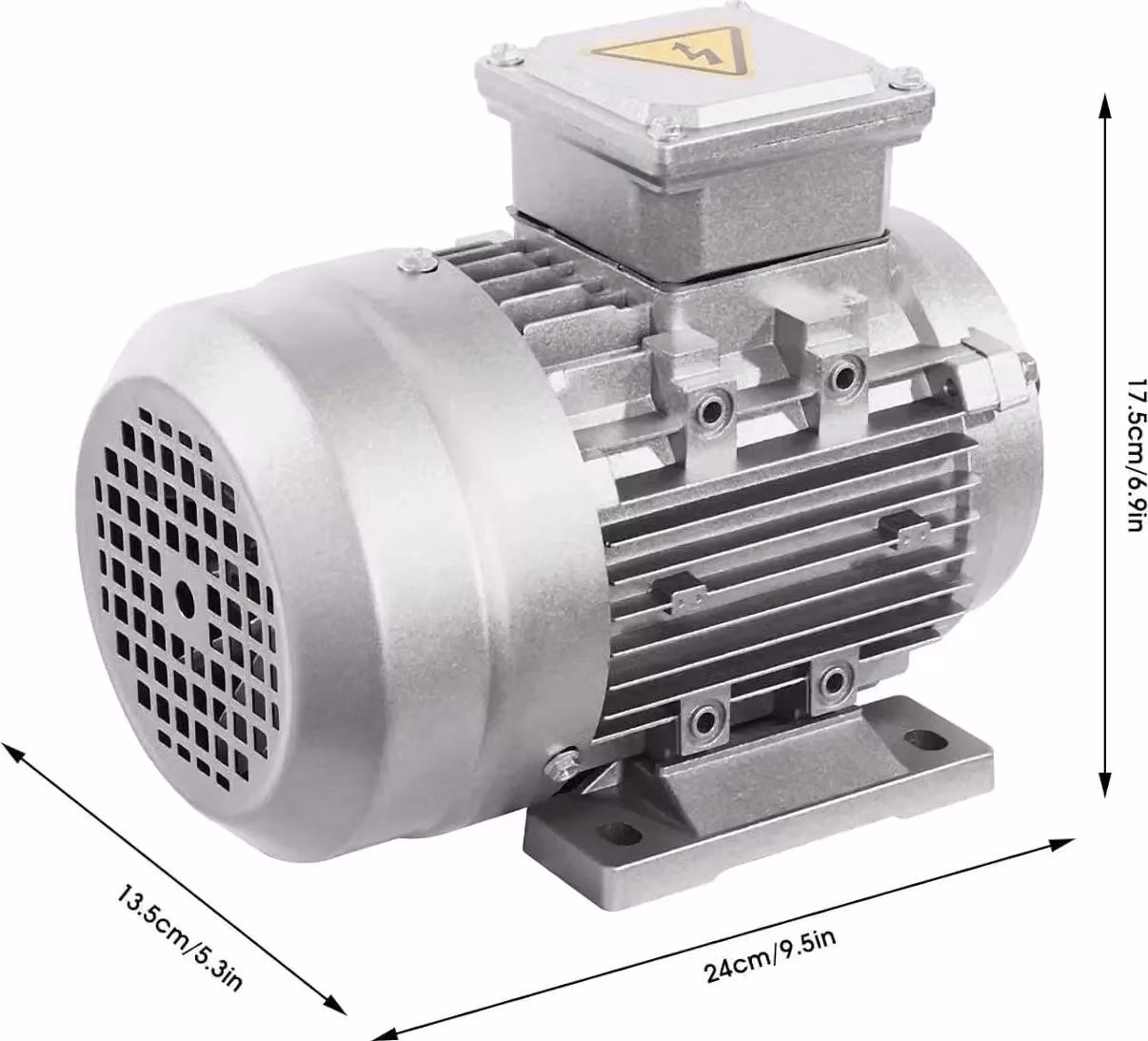 Motore elettrico - Motore asincrono trifase - 750 W - con avvolgimento in rame - albero da 14 mm - 380 V AC - 10 giri/min - per macchinari industriali e di costruzione