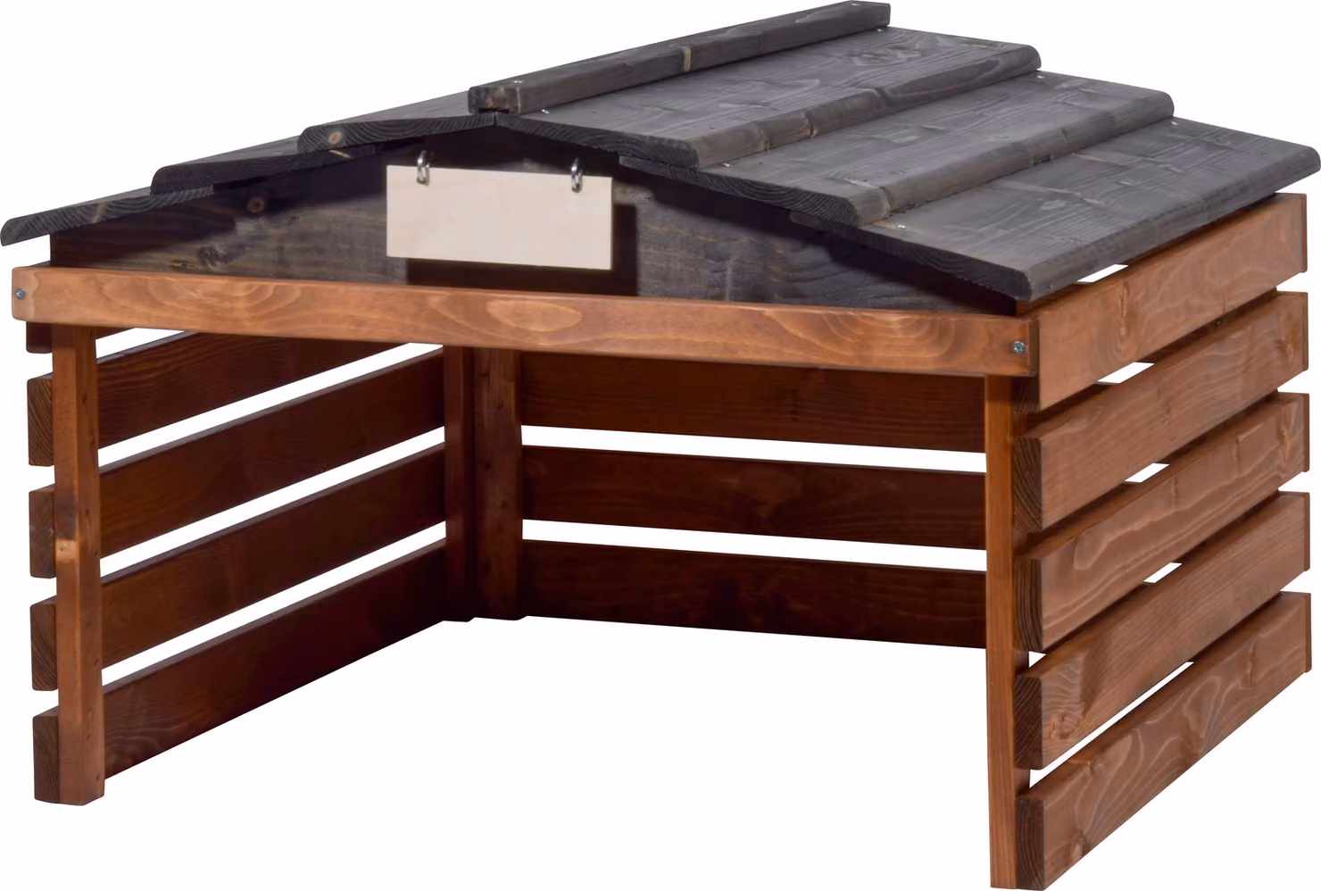 garage per tosaerba robotizzato dobar con tetto rimovibile, riparo per Automower, 78,5 x 74 x 52,5 cm, marrone/nero