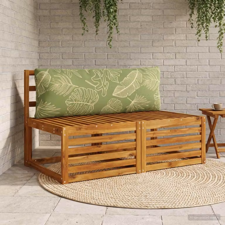 Cuscino per schiena vidaXL PUTTEN con fodera lavabile e rimovibile, fantasia floreale, colore verde, 100% poliestere