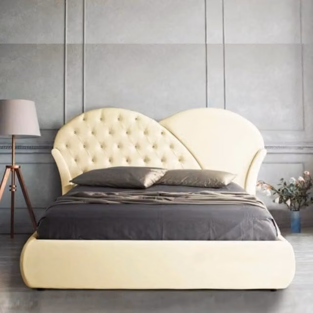 Letto Marubi EFFEZETA ITALIA con contenitore contenitore a sollevamento, colore beige, L/P/H: 160 x 190 x 220 cm – 1