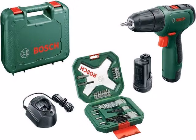 Trapano Bosch Easydrill 1200 con 2 batterie ricaricabili da 1,5 Ah, Verde