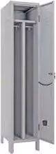 Armadio Spogliatoio Slim PROMETAL ad Una Anta in Metallo Grigio Opaco L: 36 cm, P: 50 cm, H: 180 cm