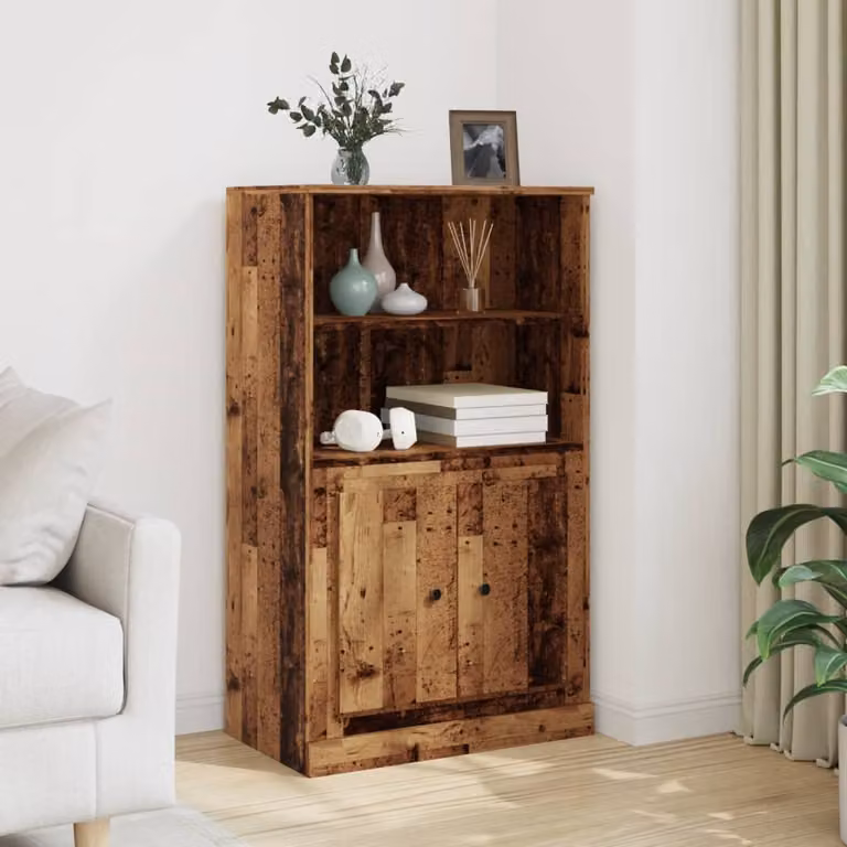 vidaXL Credenza in Legno Antico Marrone L: 60 cm, P: 35,5 cm, H: 103,5 cm