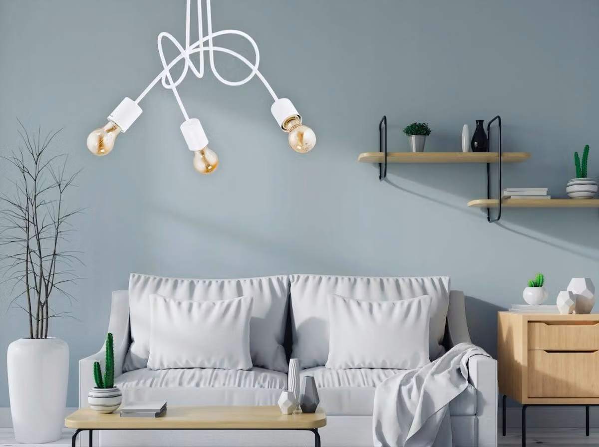 Lampadario Tango bianco 3xE27x60W in metallo, dimensioni: 41x48x48 cm, IP20, Alfa